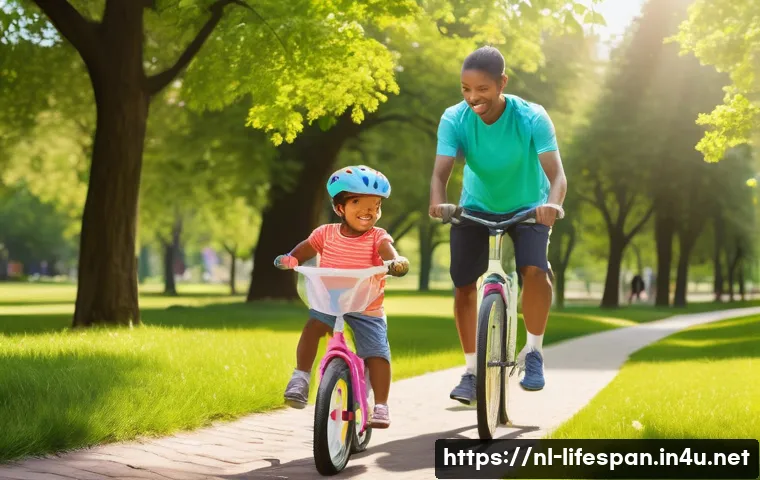 심혈관 질환과 평균수명 - **Prompt: "A vibrant, panoramic scene depicting a diverse group of adults and children happily engag...